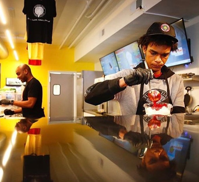 staff working at the counter