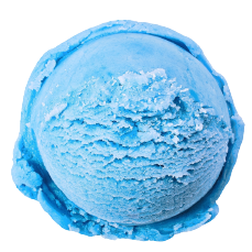 blue raspberry water ice scoop