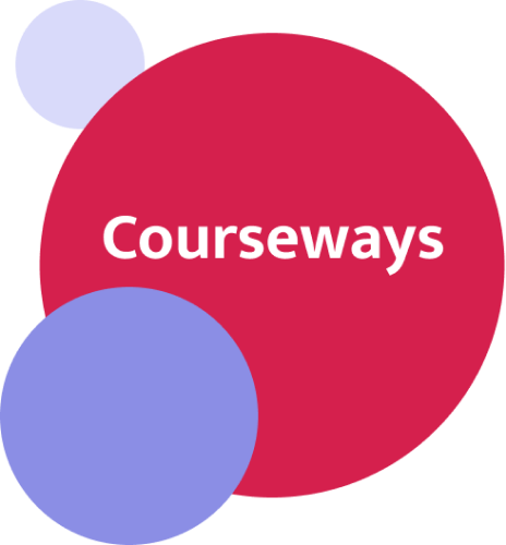 courseways pink & purple round logo