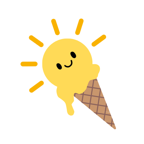 smiling yellow sun icecream